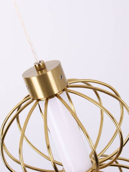 Brass Halo – Vertical Pendant Light with Acrylic Diffuser
