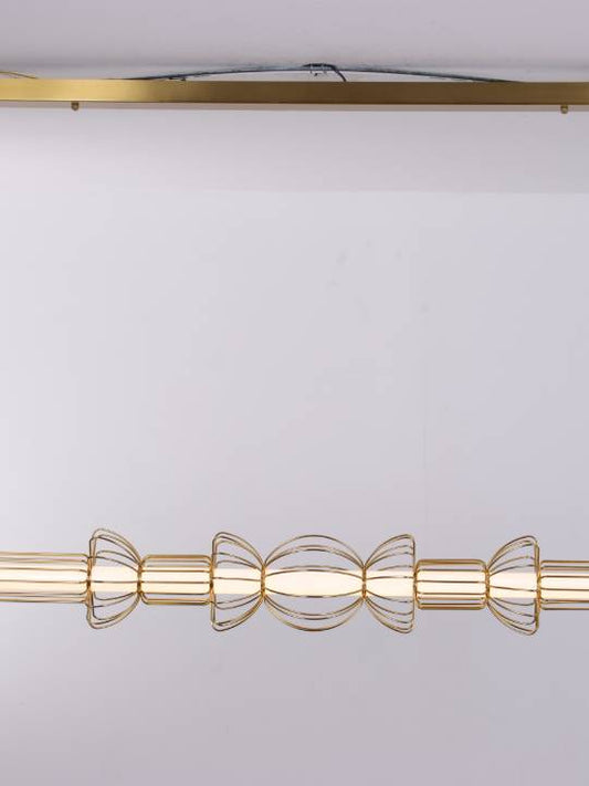 Brass Lumen H – Horizontal Dimmable Pendant in Acrylic and Brass