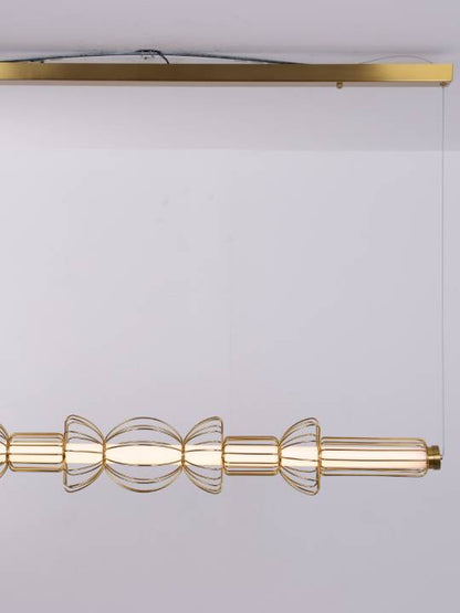 Brass Lumen H – Horizontal Dimmable Pendant in Acrylic and Brass