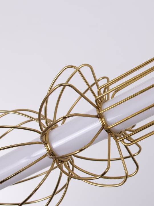 Brass Lumen H – Horizontal Dimmable Pendant in Acrylic and Brass