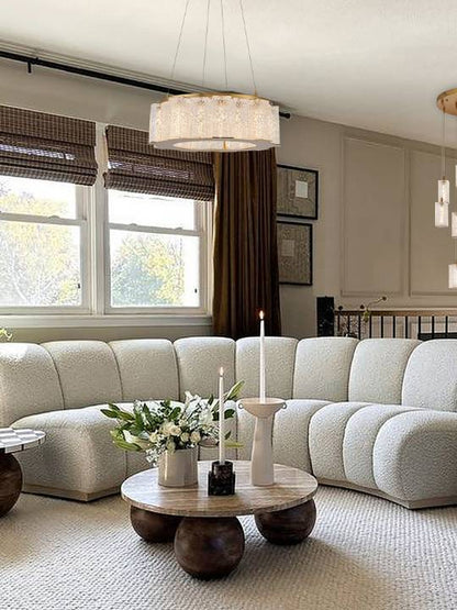 Alba Glow – 600mm Handmade Glass Pendant Light