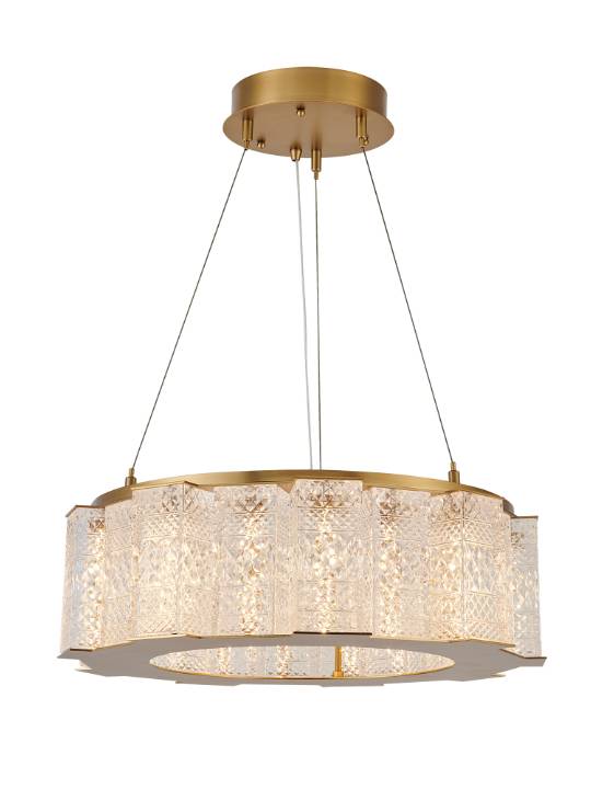 Alba Glow – 600mm Handmade Glass Pendant Light