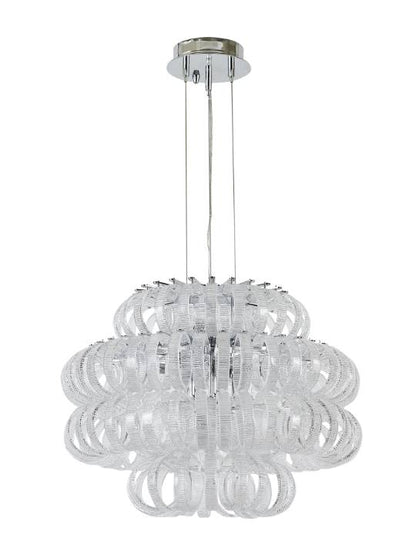 Lustra Chrome – 600mm Crystal Pendant Chandelier