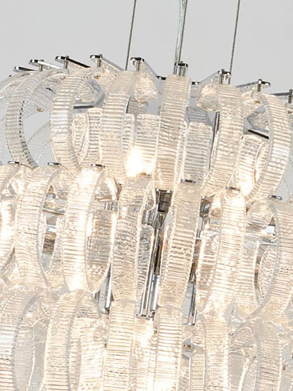 Lustra Chrome – 600mm Crystal Pendant Chandelier