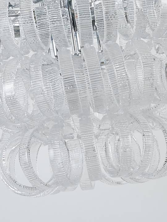 Lustra Chrome – 600mm Crystal Pendant Chandelier