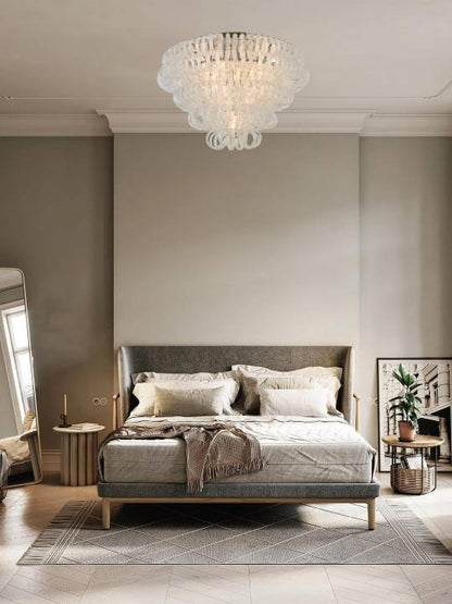 Celestial Bloom – 1000mm Chrome Glass Pendant Light