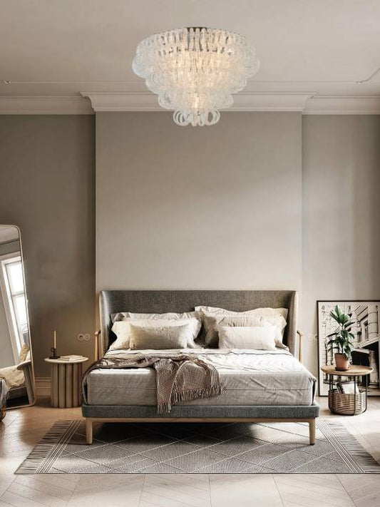 Celestial Bloom – 1000mm Chrome Glass Pendant Light