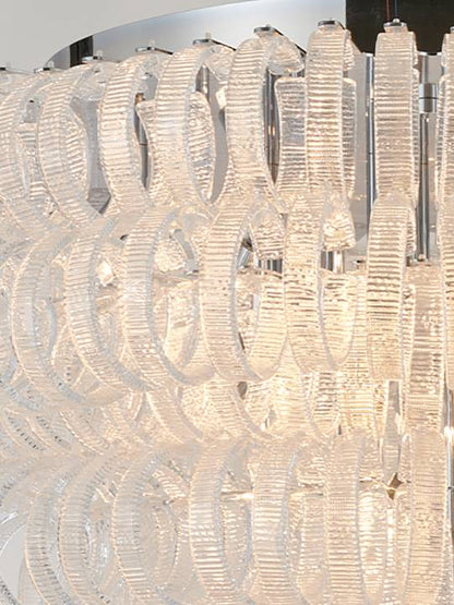 Celestial Bloom – 1000mm Chrome Glass Pendant Light