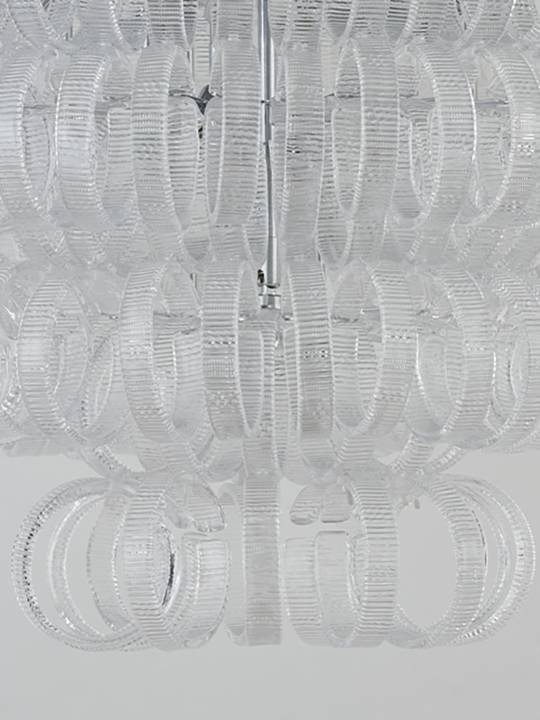 Celestial Bloom – 1000mm Chrome Glass Pendant Light