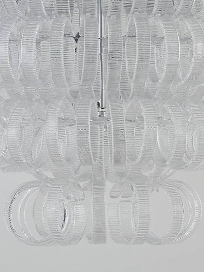 Celestial Bloom – 1000mm Chrome Glass Pendant Light