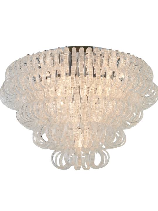 Celestial Bloom – 1000mm Chrome Glass Pendant Light