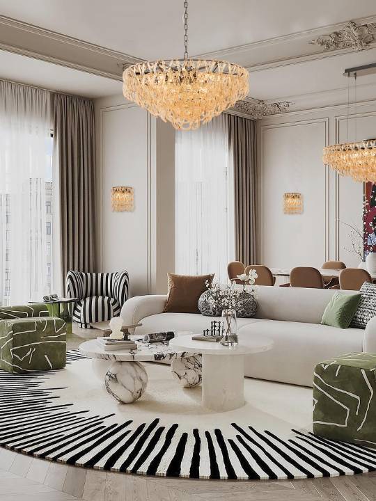 Obsidian Bloom – 800mm Pearl Black Glass Pendant Light