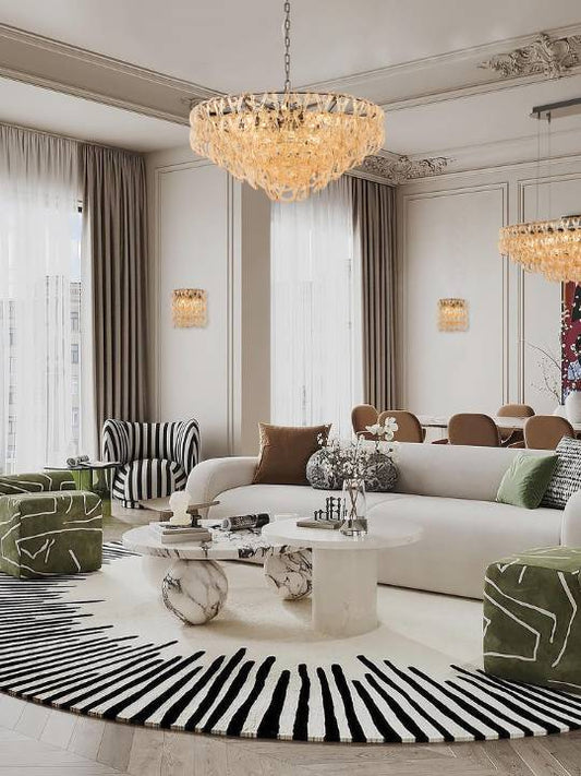 Obsidian Bloom – 800mm Pearl Black Glass Pendant Light