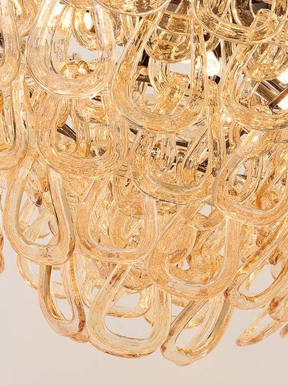 Obsidian Bloom – 800mm Pearl Black Glass Pendant Light