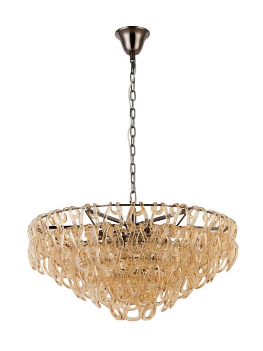 Obsidian Bloom – 800mm Pearl Black Glass Pendant Light