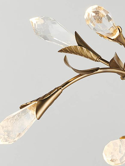 Crystal Amber – 800mm Cloud Crystal Pendant Light