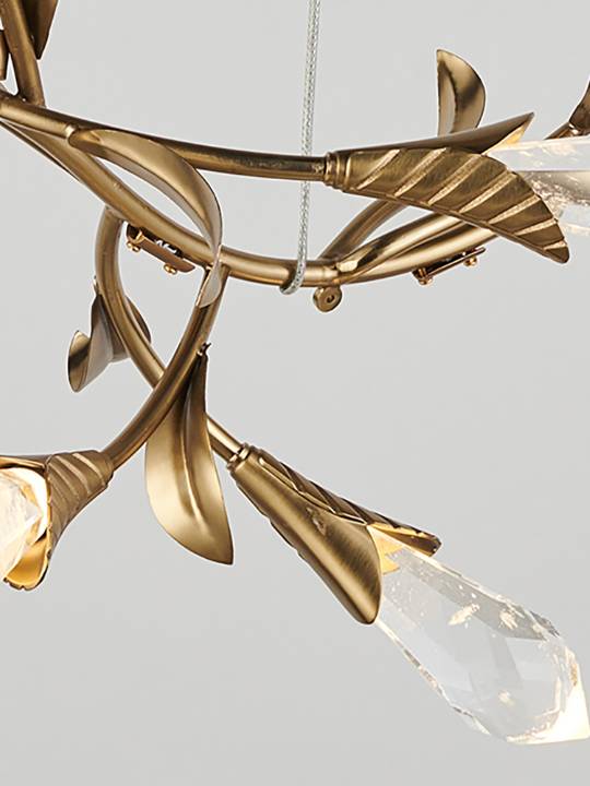 Crystal Amber – 800mm Cloud Crystal Pendant Light