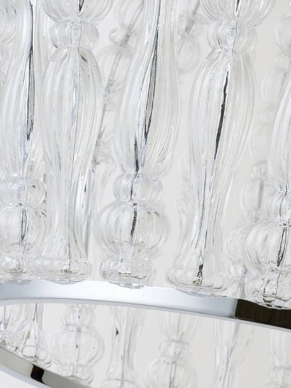 Crystal Orbit – 680mm Dual Light Chrome Pendant Light