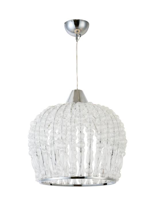 Crystal Orbit – 680mm Dual Light Chrome Pendant Light