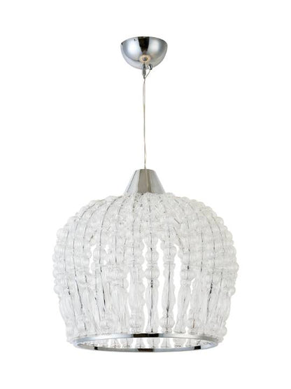 Crystal Orbit – 680mm Dual Light Chrome Pendant Light