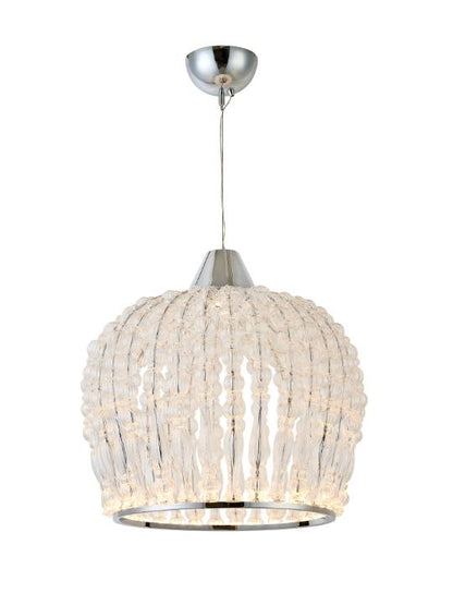 Crystal Orbit – 680mm Dual Light Chrome Pendant Light