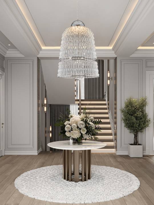 Celestial Crown – 820mm Grand Crystal Pendant Light