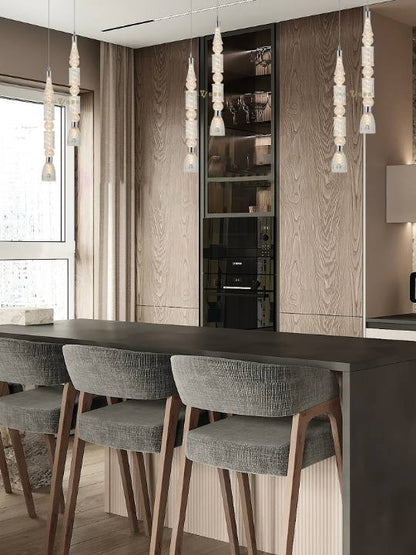 Crystal Drop – 15W Chrome Pendant Light