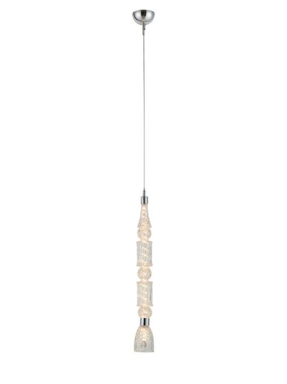 Crystal Drop – 15W Chrome Pendant Light