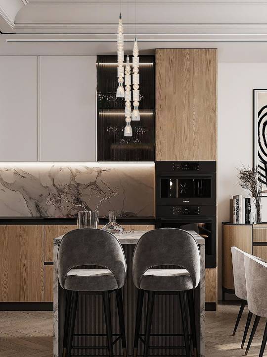 Crystal Cascade – 3-Light Chrome Pendant (60W)