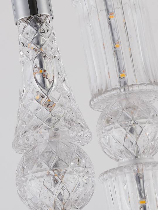 Crystal Cascade – 3-Light Chrome Pendant (60W)