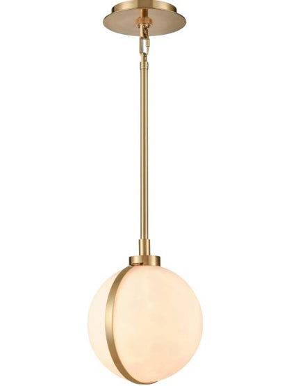 Alba Petite – Brass Alabaster Pendant Light