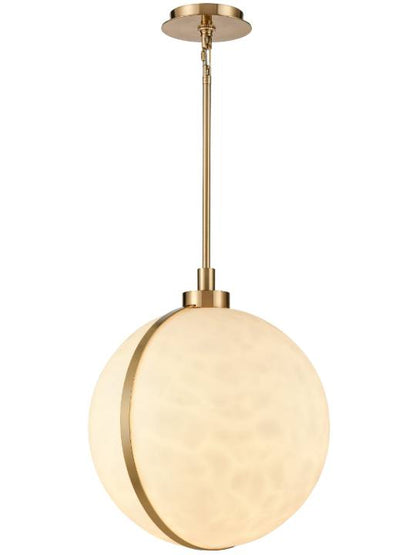 Alba Solo – Brass Alabaster Pendant Light