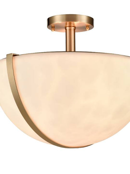 Alba Trio – Brass Alabaster Pendant Light
