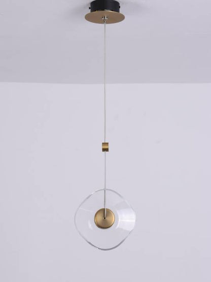 Cristallo Drop – Slim Crystal Pendant in Gold Finish