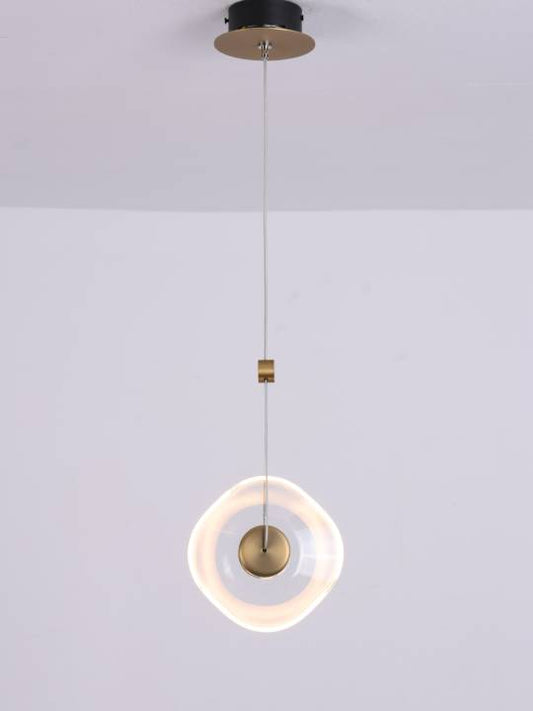 Cristallo Drop – Slim Crystal Pendant in Gold Finish