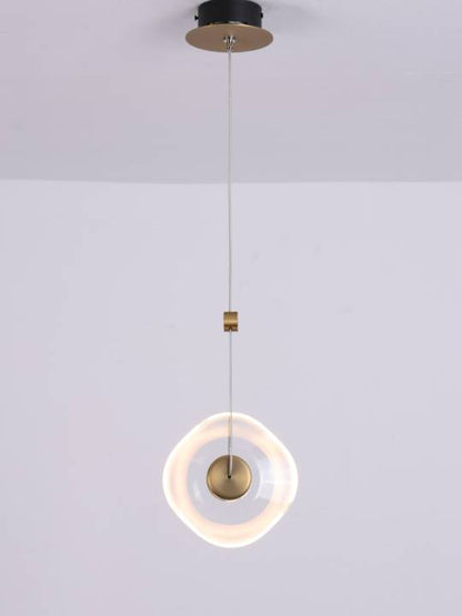 Cristallo Drop – Slim Crystal Pendant in Gold Finish