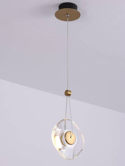 Cristallo Drop – Slim Crystal Pendant in Gold Finish