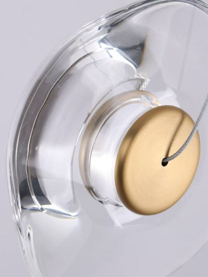 Cristallo Drop – Slim Crystal Pendant in Gold Finish