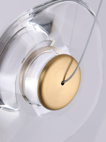 Cristallo Drop – Slim Crystal Pendant in Gold Finish