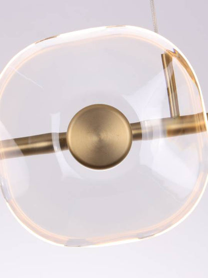 Cristallo Elara – 1200mm Linear Crystal Pendant Light in Gold