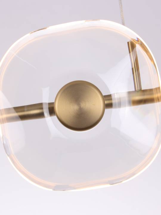 Cristallo Elara – 1200mm Linear Crystal Pendant Light in Gold