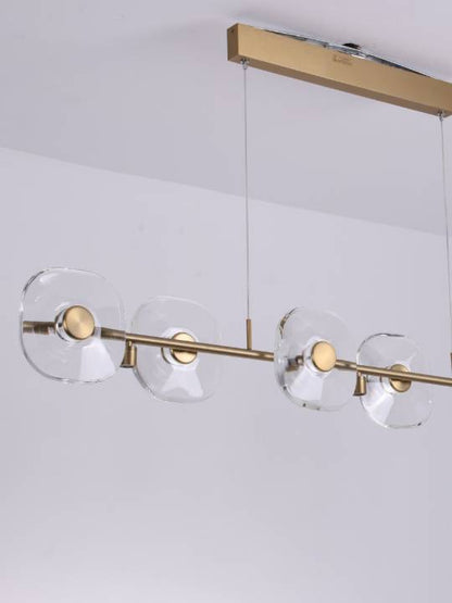 Cristallo Lumen – Linear Gold Crystal Pendant Light