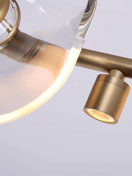 Cristallo Lumen – Linear Gold Crystal Pendant Light