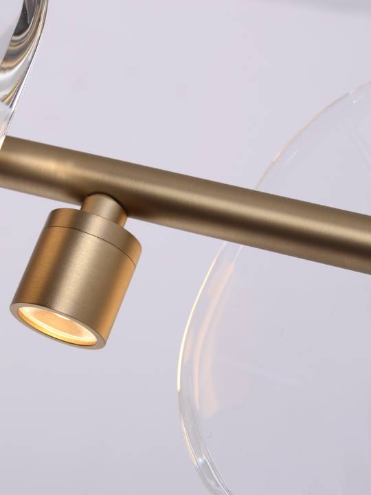 Cristallo Lumen – Linear Gold Crystal Pendant Light