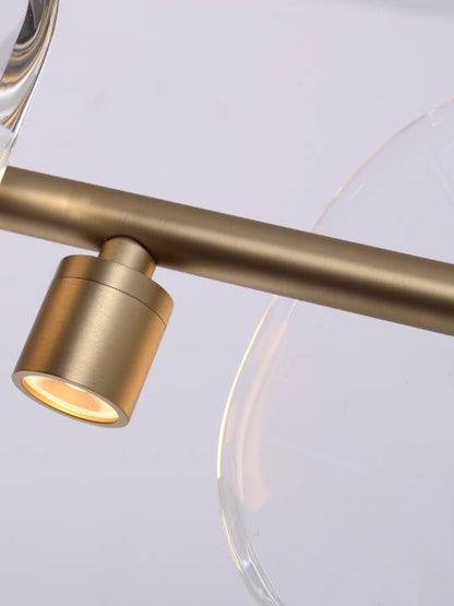 Cristallo Lumen – Linear Gold Crystal Pendant Light