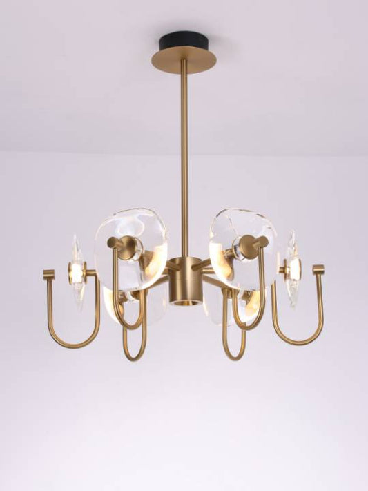 Cristallo Aurea – Gold-Finished Crystal Pendant Light