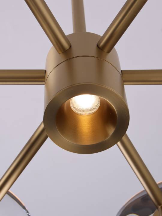 Cristallo Aurea – Gold-Finished Crystal Pendant Light