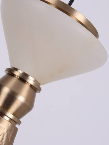 Alba Nova – Compact Alabaster Pendant Light in Matte Gold