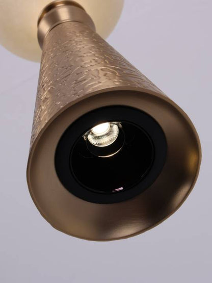 Alba Stratos – Linear Alabaster Pendant Light in Matte Gold