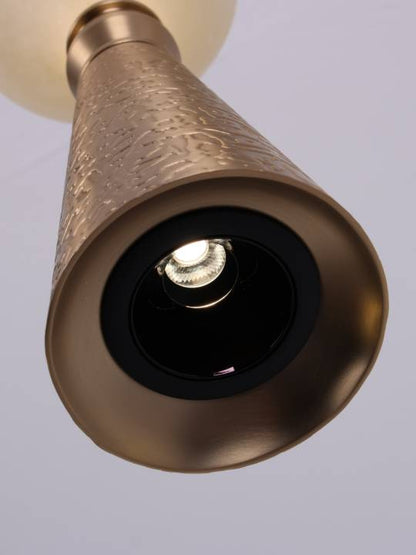 Alba Stratos – Linear Alabaster Pendant Light in Matte Gold